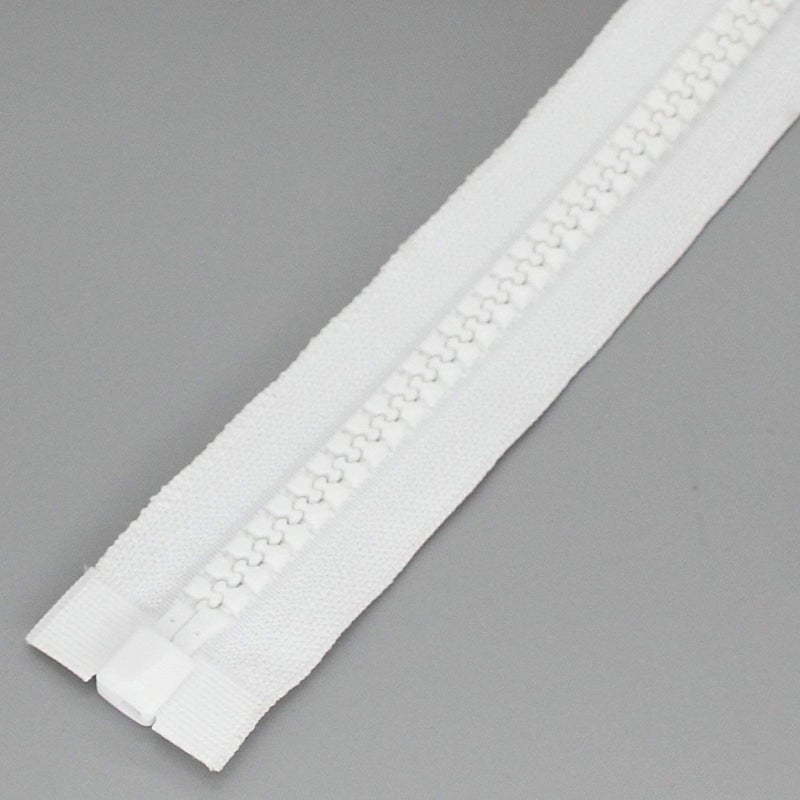 Leekayer 2PCS #10 30 Inch Heavy Duty Zippers for Sewing Separating Large Plastic Zippers White Tape with Double Pull Tab Slider, Sleeping Bag, Boat, Canvas, Cover, Trampoline, Dog Bed,Tent (30" 2pcs) - Image 4